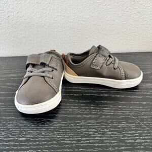 Just One You Low Shoe Sneakers Baby Boy Sz 4 Grey Brown Dress Shoes Kids Sneaker